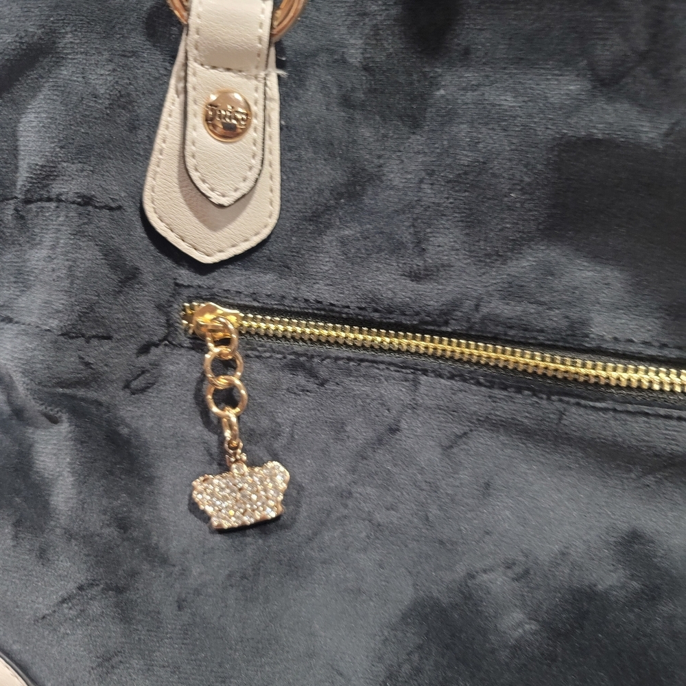 Juicy Couture Dreamy Juicy Tote Liquorice/Crystal Crown New Exclusive - Picture 7 of 12